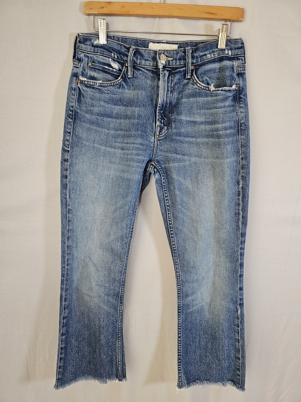 MOTHER Superior The Dutchie Ankle Jeans My Soul To Keep Frayed Raw Hem Size 27